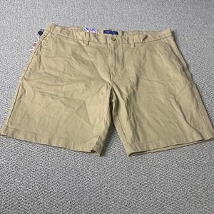 English Laundry‎ Mens Shorts 40W Beige Chino Pockets Flat Front Cotton Casual